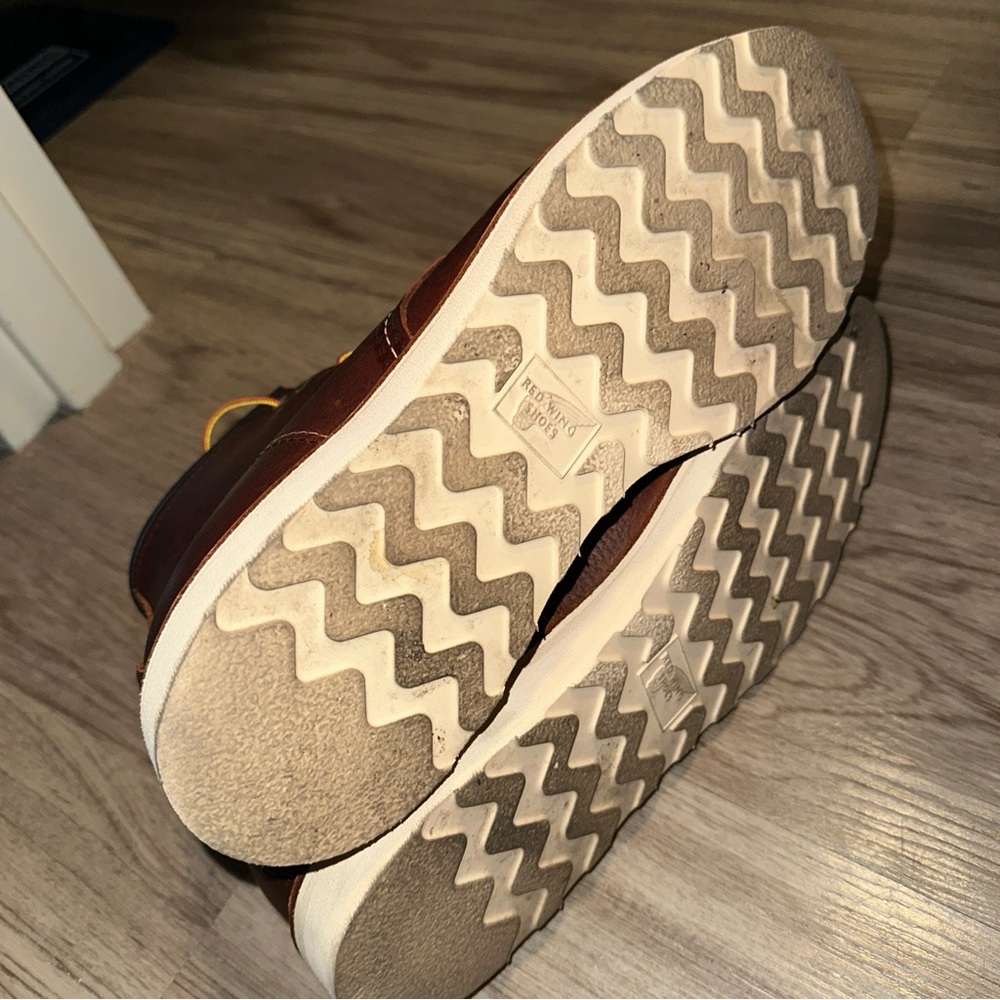 Red Wing Brown Leather Moc-Toe Boots - Picture 6 of 6